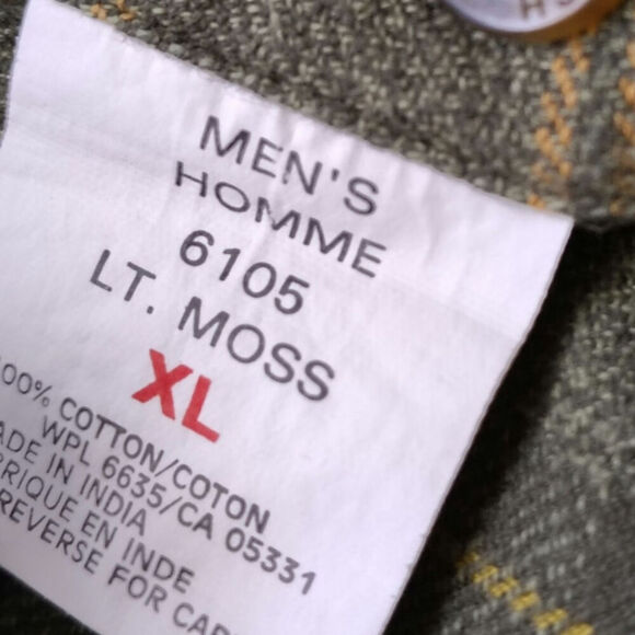 Woolrich Cotton.Button Down Shirt Light Moss Mens Size XL - Picture 5 of 5